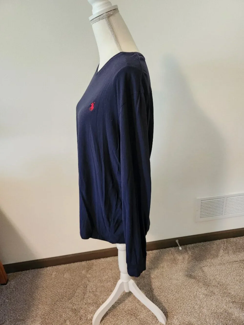 Men's Ralph Lauren Polo, V-Neck, Long Sleeve T-Shirt